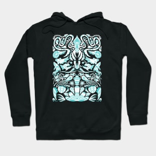 Deep Sea Food Chain Pattern (white) Hoodie